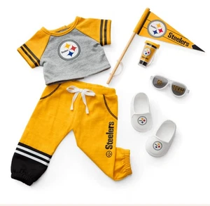 American Girl NFL Pittsburgh Steelers Fan Outfit & Assy's para muñeca de 18 pulgadas-NUEVO - Imagen 1 de 1