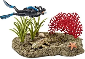 Schleich Wildlife Coral Reefs and Divers Playset Figure 42328 F/S w/Tracking# - Picture 1 of 3