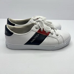 Zapato para mujer Nautica talla US 8 blanco cuero con cordones zapatillas informales - Imagen 1 de 9