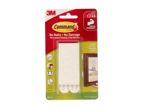 Command Large White Adhesive Picture Hanging Strips - 4 Pack - Picture 1 of 5