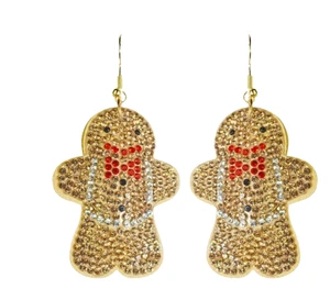 Kirks Folly CHRISTMAS Earrings Gingerbread Christmas French Wire Earrings GT - Picture 1 of 6