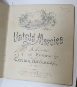 Vintage UNTOLD MERCIES SELECTION OF POEMS BY CECILIA HAVERGAL BOOKLET - Picture 1 of 2