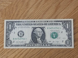 2013 B RARE DUPLICATE FORT WORTH $1 STAR NOTE B04710742* - Picture 1 of 5