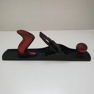 Vintage Cast Iron Planer Wood Handles 14 inches Smooth Bottom - Made In USA - Picture 1 of 11