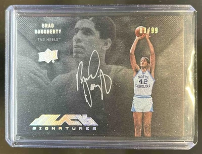 2012-13 Upper Deck Exquisite Brad Daugherty UD Black Auto #/99 Tar Heels - Image 1 of 2