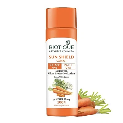 Biotique Bio Carrot Face & Body Sun Lotion Spf 40 Uva/Uvb Sunscreen 120 ml - Image 1 of 4