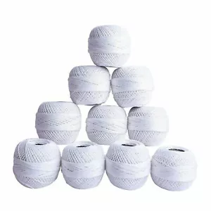 Rote Rose gehäkelt Baumwollfaden mercerisiert Handweben Garn Strickball weiß - Bild 1 von 6