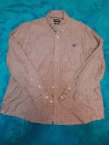 Chaps men's long sleeve button up shirt - size XXLT - red white blue - Picture 1 of 2