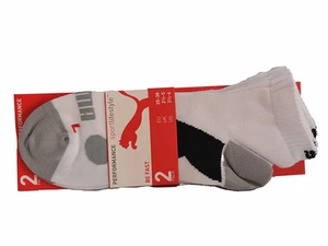 Puma Rendimiento Calcetines de Cuarto, 2er Paquete, Blanco - 221302001-300 - Imagen 1 de 2