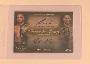 2024 Gold Label UFC HOLLOWAY & VOLKANOVSKI Championship Lineage Dual AUTO 09/25 - Picture 1 of 8