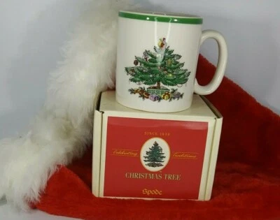 SPODE CHRISTMAS TREE COFFEE CUP 3" NEW IN BOX - Image 1 of 4