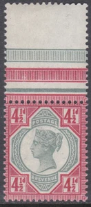 Sg206 K34(1) 4½d Green & Carmine Jubilee Top Margin Single UNMOUNTED MINT - Picture 1 of 1