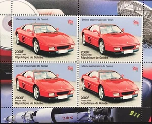 GUINEA FERRARI STAMPS SHEET 1998 MNH 50TH ANV OF FERRARI CLASSIC RACE SPORTS CAR - Picture 1 of 1