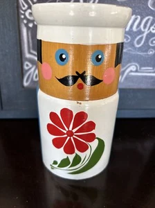 Vintage Russian USSR Wooden Hand Painted Money Bank 6” Tall - Baker - Picture 1 of 9