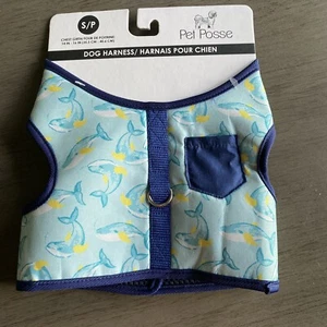 PET POSSE BLAU "DELFINE" mit Taschen GESCHIRR Welpe/Hund - KLEIN - Bild 1 von 1