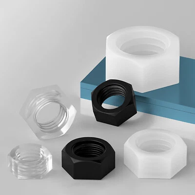 Sechskantmuttern DIN 934 Kunststoff M2 bis M20 Polyamid PA 66 Mutter ISO 4032 - Bild 1 von 2