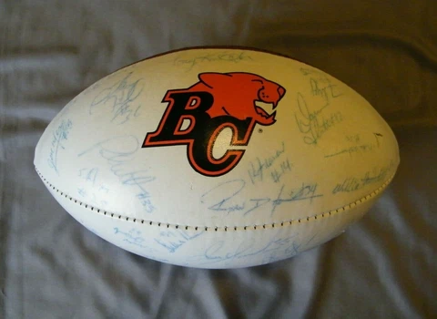 1991 - B.C. LIONS / CFL / AUTOGRAPH / SPALDING / SIGNED FOOTBALL Cover