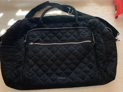 Bolso de viaje Vera Bradley ICONIC Grand Weekender en sarga de rendimiento negro Foto 1 de 4