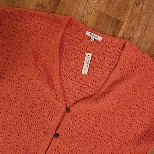 Madewell maglione cardigan punto aperto corallo taglia GRANDE *NUOVO CON ETICHETTE* - Foto 1 di 4