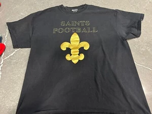 Gildan New Orleans Saints Black T Shirt XL- NFL Football - Picture 1 of 6