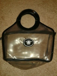 Seltene authentische Versace Vintage klare Vinyl Medusa Handtasche gebraucht Vintage - Bild 1 von 12