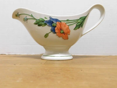 Villeroy & Boch Amapola Gravy Boat con patas amapola Alemania disco de colección Foto 1 de 4