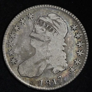1817 Capped Bust Silver Half Dollar CHOICE VF E406 ACNM - Picture 1 of 2