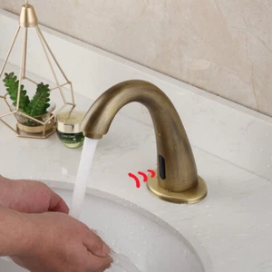 Grifo automático de baño manos libres sin contacto grifo grifo fregadero grifo montado - Imagen 1 de 8