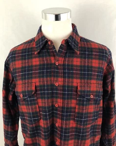 Vintage Pendleton Herren rot kariertes Hemd Schurwolle Gr. 17 1/2 lang USA - Bild 1 von 8