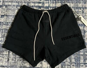 Fear of God Essentials Shorts Size Medium (M) Jet Black Brand New NWT FOG - Picture 1 of 8