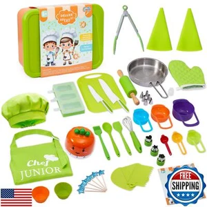 Juego de cocina real, juego de hornear Carolart para niños, juego de cuchillos para niños, utensilios de cocina, juego para niños P - Imagen 1 de 5