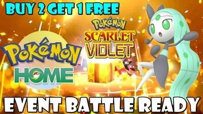 POKÉMON ✨ Shiny Meloetta Mystery Gift Event Battle Ready✨ Pokemon Home Shiny Meloetta ✨