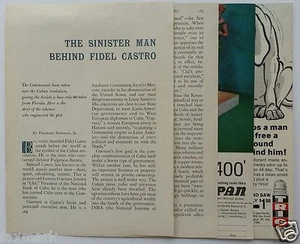 "The Sinister Man Behind Fidel Castro"  1960 Article about Ernesto "Che" Guevara - Picture 1 of 3