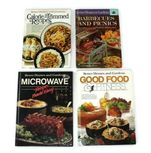 Vintage Better Homes and Gardens Cookbook lot of 4 1963-1982 Barbecues/Healthy  - Picture 1 of 12