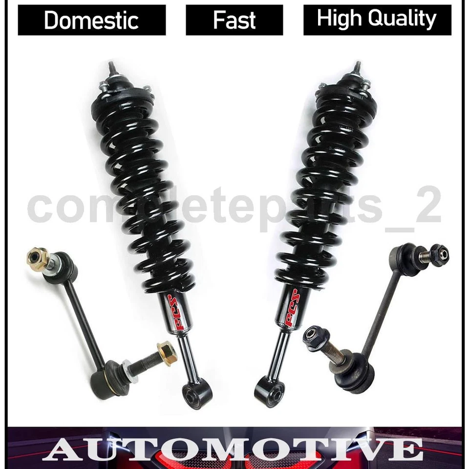 4 puntales y resortes de enlace de barra estabilizadora delantera para Toyota 4Runner 2003 2004 2005 2006 Foto 1 de 4