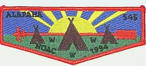 Alapaha Lodge 545 Alapaha Area Council GA 1994 NOAC Flap RED Bdr (JM1975) - Picture 1 of 2