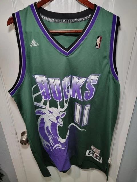 Monta Ellis  Milwaukee Bucks Jersey  XXL NBA Hardwood Classics 1995-1996 Rare - Image 1 of 4