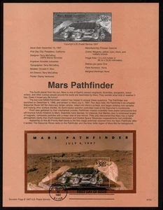 USA, SCOTT # 3178, SOUVENIR PAGE - MARS PATHFINDER, NASA SPACE, YEAR 1997 - Picture 1 of 1