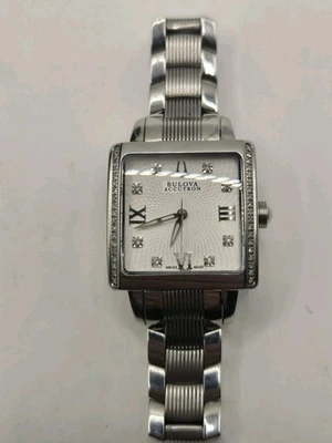 Accutron by Bulova 63R103 Masella Diamond Silver Band Women's Watch $950  - Image 1 of 4