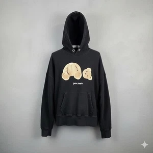 Palm Angels Sudadera con Capucha Para Hombre Mediana Negra Kill The Bear Peluche Gran Tamaño LS Streetwear - Imagen 1 de 11
