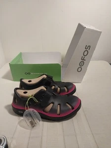 OOFOS OOcandoo OOFoam Pink Black Slip On Recovery Sneaker Sandals Women’s 11 - Picture 1 of 6