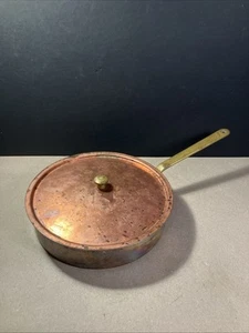 Vintage Spring Culinox 10 pollici rame/acciaio inox padella/coperchio made Switzerland - Foto 1 di 16