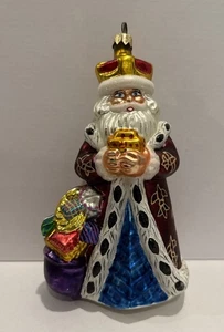 Christopher Radko KING OF JOY Santa Claus Christmas Ornament Large 8" - Picture 1 of 6