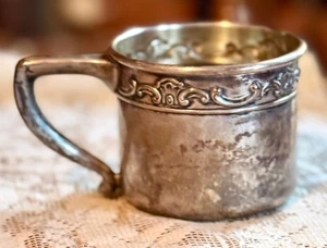 VINTAGE GORHAM STERLING SILVER STRASBOURG PATTERN BABY CUP, 74 GRAMS. EUC - Picture 1 of 9