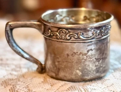 VINTAGE GORHAM STERLING SILVER STRASBOURG PATTERN BABY CUP, 74 GRAMS. EUC - Image 1 of 4