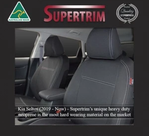 Kia Seltos (2019-Now), Neoprene FRONT Seat Covers (Half-Back) - Picture 1 of 11