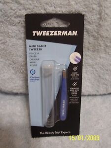 Tweezerman Mini Slant Tweezer With Case Granite Sky # 1248GSR