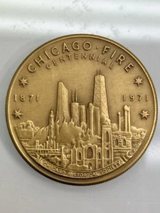Chicago Historical Society Chicago Fire Centennial Commerative Medal (NJL026441) - Picture 1 of 3