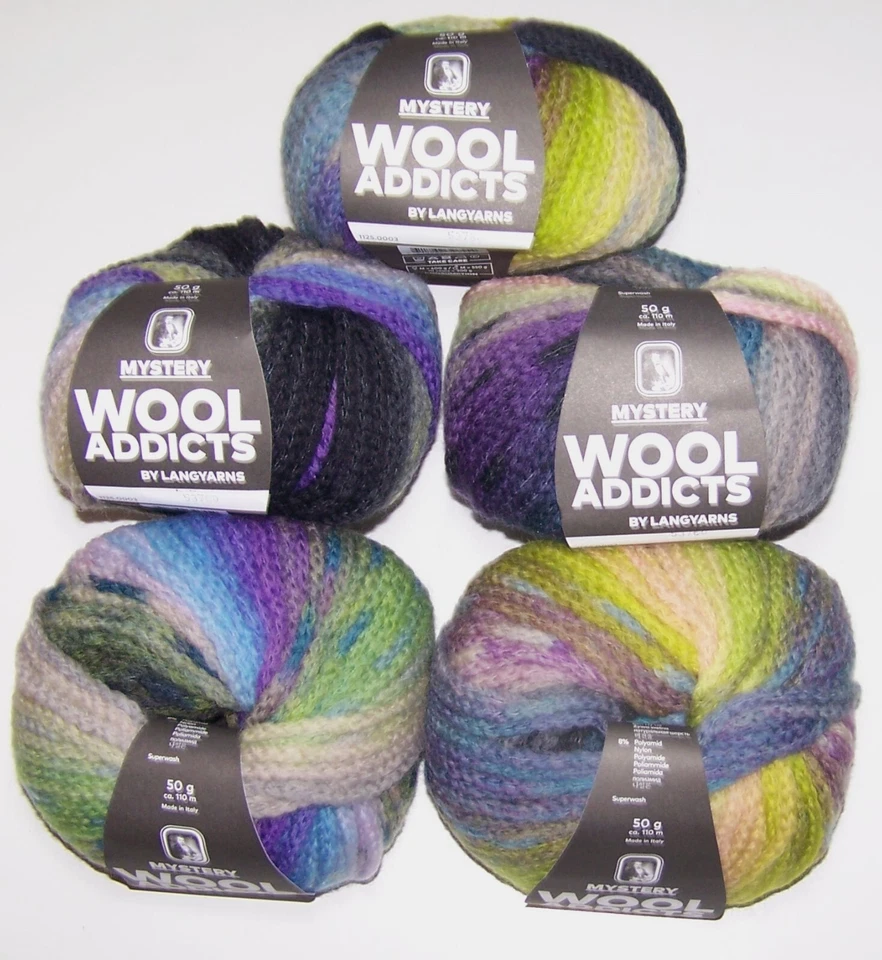 5 balls Lang WOOL ADDICTS MYSTERY Merino Wool Superwash Chunky Yarn #1125.0003 - Image 1 of 1