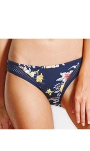 New Seafolly Womens Midsummer Floral Bikini Bottoms Indigo Blue Hipster Sz 8 - Picture 1 of 10